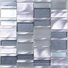 Modern Style Glass Mix Aluminum Custom Mosaic Tile Backsplash